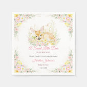 Niedlich-Rosa-Blumendärme Serviette (Vorderseite)