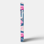 niedlich rosa Blumenmuster Case-Mate iPhone Hülle (Rückseite / Links)