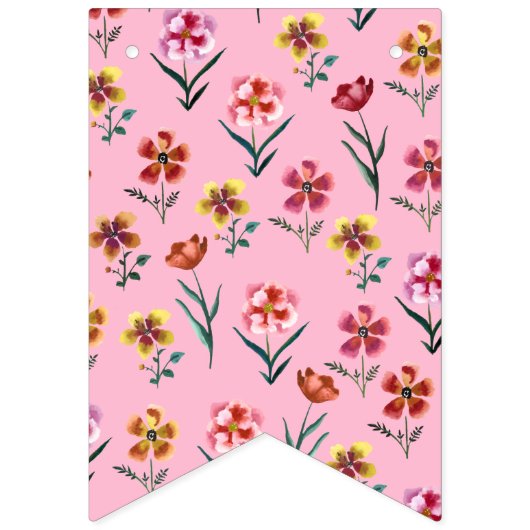 Niedlich rosa Blütenfarbe Die Einrichtung ist eine Wimpelkette (Zweite Fahne)