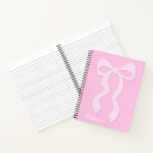 Niedlich-rosa-Bogen-Notebook Notizblock (Innenseite)