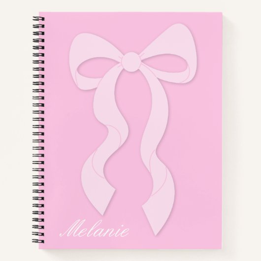 Niedlich-rosa-Bogen-Notebook Notizblock (Vorderseite)
