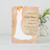 Niedlich rosa Brautparty Einladung (Stehend Vorderseite)