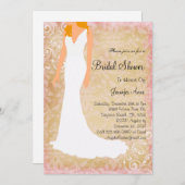 Niedlich rosa Brautparty Einladung (Vorne/Hinten)