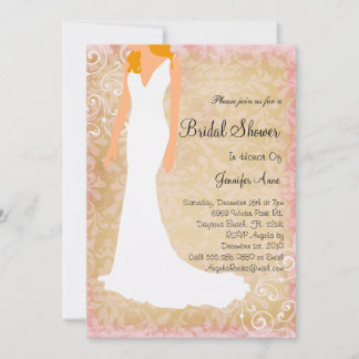 Niedlich rosa Brautparty Einladung