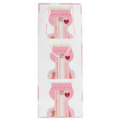 Niedlich rosa Bustier Unterwäsche Weinbeutel Geschenktüte Für Weinflaschen (Rückseite)