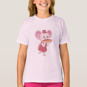 Niedlich-Rosa-Cartoon-Maus - T - Shirt von Kindern
