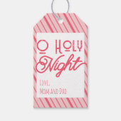 Niedlich rosa Christliche Weihnachten Geschenkanhänger (Vorderseite)