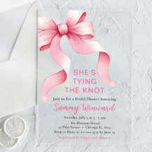 Niedlich rosa Coquette Bow Brautparty