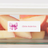 Niedlich rosa Coquette Bows Ästhetische wasserdich Etiketten (Befestigt)