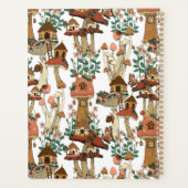 Niedlich-rosa-Cotattecore Blumenmuster Muster 2024 Planer (Rückseite)