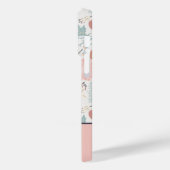 Niedlich rosa Creme Botanische Monogramm Case-Mate iPhone Hülle (Rückseite / Links)