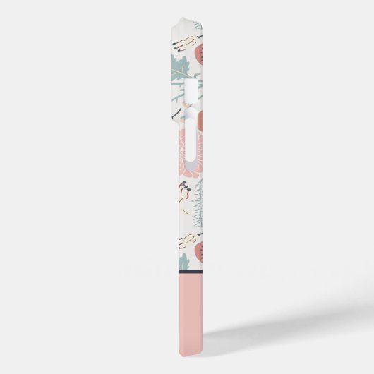 Niedlich rosa Creme Botanische Monogramm Case-Mate iPhone Hülle (Rückseite / Links)