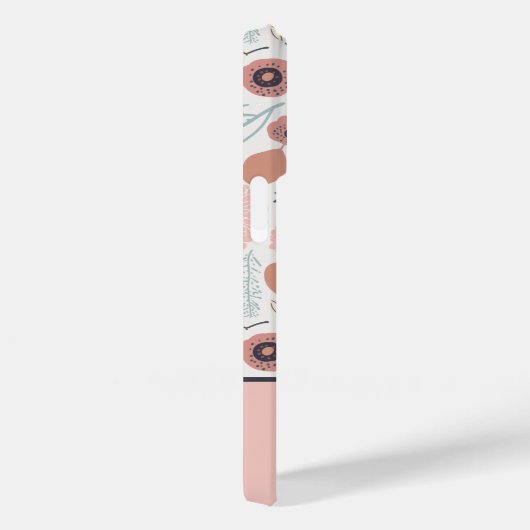 Niedlich rosa Creme Botanische Monogramm Case-Mate iPhone Hülle (Rückseite / Rechts)