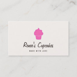 Niedlich rosa Cupcake Einfacher Retro Konditorcrem Visitenkarte