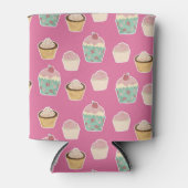 Niedlich rosa Cupcake-Muster Dosenkühler (Vorderseite)