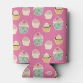 Niedlich rosa Cupcake-Muster Dosenkühler (Rückseite)