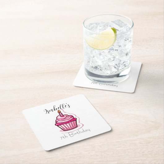 Niedlich rosa Cupcake Paper Untersetzer (Vor Ort)