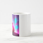 Niedlich rosa Cyber Punk City Cat Kaffeetasse (Mittel)