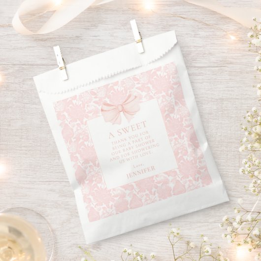 Niedlich rosa Dankeschön an die Baby Dusche Geschenktütchen (Ausgeschnitten)