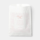 Niedlich rosa Dankeschön an die Baby Dusche Geschenktütchen (Vorderseite)