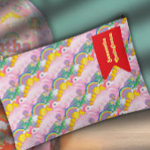 Niedlich rosa Dinosaurier mit Bow Binder Zubehörtasche