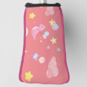 Niedlich-rosa Dinosaurier-Regenbogenballon Muster Golf Headcover (Rotieren 90)
