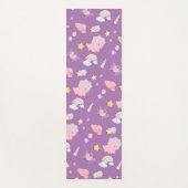 Niedlich rosa Dinosaurier Regenbogenpadel Muster Yogamatte (Vorderseite)