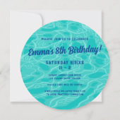 Niedlich rosa Donut Inner Tube Pool Party Geburtst Einladung (Rückseite)