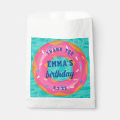 Niedlich rosa Donut Inner Tube Pool Party Geburtst Geschenktütchen (Vorderseite)