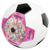Niedlich Rosa Donut Personalisiert Moderne Fußball (Dreiviertel)