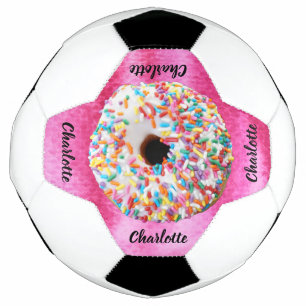 Niedlich Rosa Donut Personalisiert Moderne Fußball