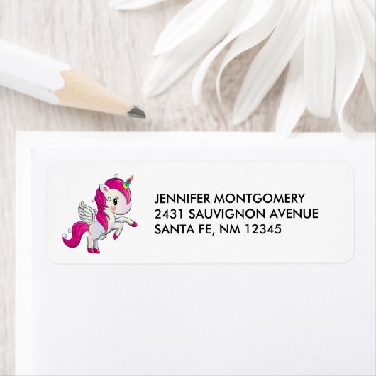 Niedlich rosa Einhorn mit Flügeln (Insitu)