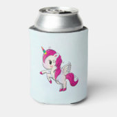 Niedlich rosa Einhorn mit Flügeln Dosenkühler (Kanne Rückseite)