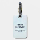 Niedlich rosa Einhorn mit Flügeln Gepäckanhänger (Rückseite vertikal)