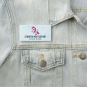 Niedlich rosa Einhorn mit Flügeln Namensschild (Beispiel)