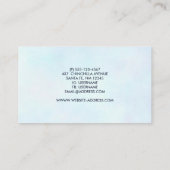 Niedlich rosa Einhorn mit Flügeln Visitenkarte (Rückseite)