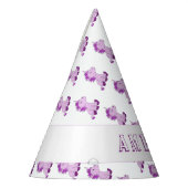 Niedlich rosa Einhorn Muster Kindergeburtstag Partyhütchen (Links)