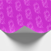 Niedlich rosa Einhorn Muster Magisch Geschenkpapier (Ecke)