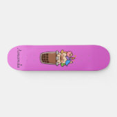 Niedlich-rosa Einhorn Skateboard (Horizontal)
