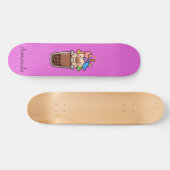 Niedlich-rosa Einhorn Skateboard (Horizontal)