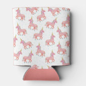 Niedlich rosa Einhorn- und Sternmuster | MIT MONOG Dosenkühler (Rückseite)