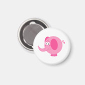 Niedlich-rosa-Elefant Magnet (Vorderseite/Rückseite)