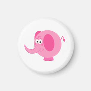 Niedlich-rosa-Elefant Magnet