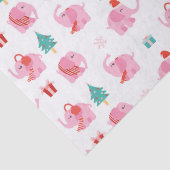 Niedlich rosa Elefant Moderne Weihnachtsfeiertage Seidenpapier (Detail)