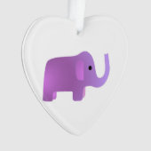 Niedlich-rosa-Elefant Ornament (Vorderseite)