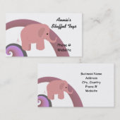 Niedlich-rosa-Elefant Visitenkarte (Vorne/Hinten)