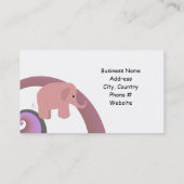 Niedlich-rosa-Elefant Visitenkarte (Rückseite)