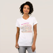 Niedlich rosa Elefantenkunst T-Shirt (Vorne ganz)