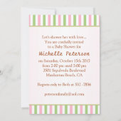 Niedlich rosa Elefantenmädchen Kinderdusche Einlad Einladung (Rückseite)