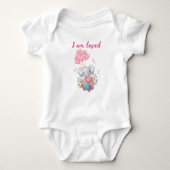 Niedlich rosa Elephant Baby Bodysuit | Ich bin gel Baby Strampler (Vorderseite)